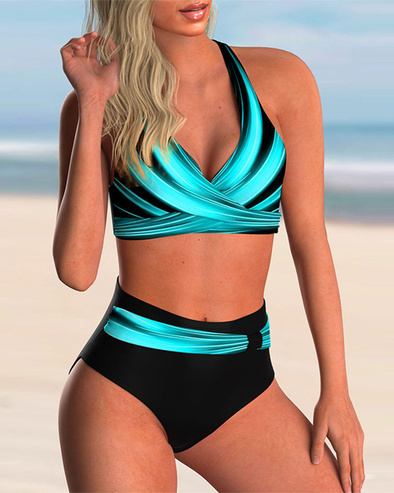 Victoria High Waisted Bikini Set - Trendy Design & Adjustable Fit-2