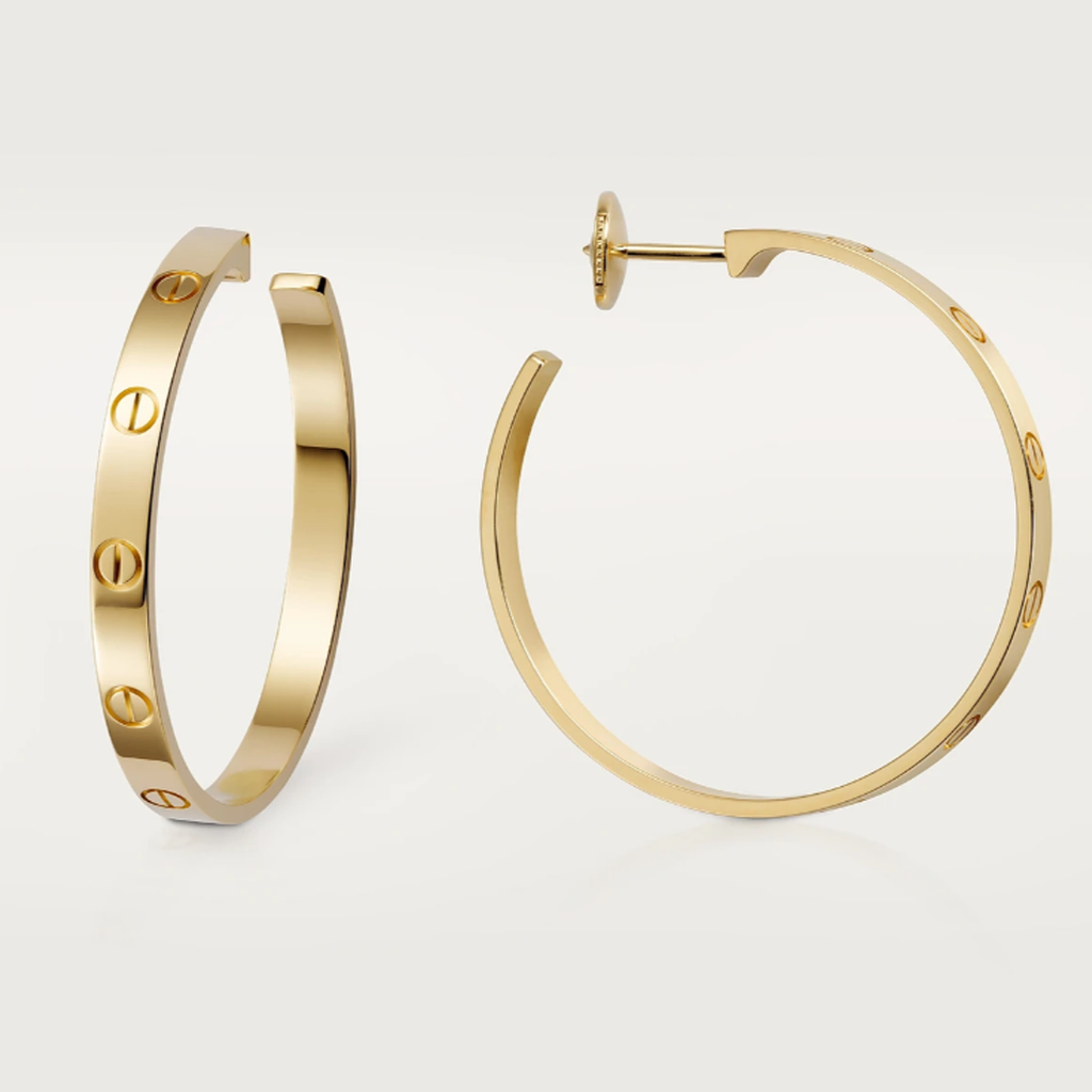 Gold Hoop Earrings - Elegant 18k Gold & Sterling Silver Design for Women-4