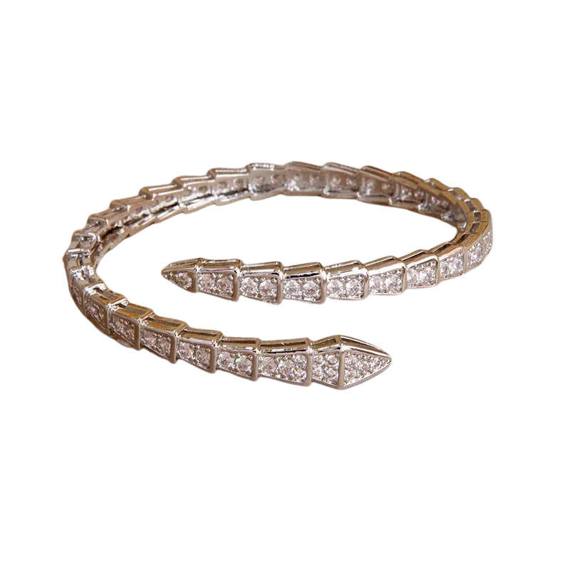 Silver Snake Bracelet - Unique Sterling Silver Design for Elegance-1