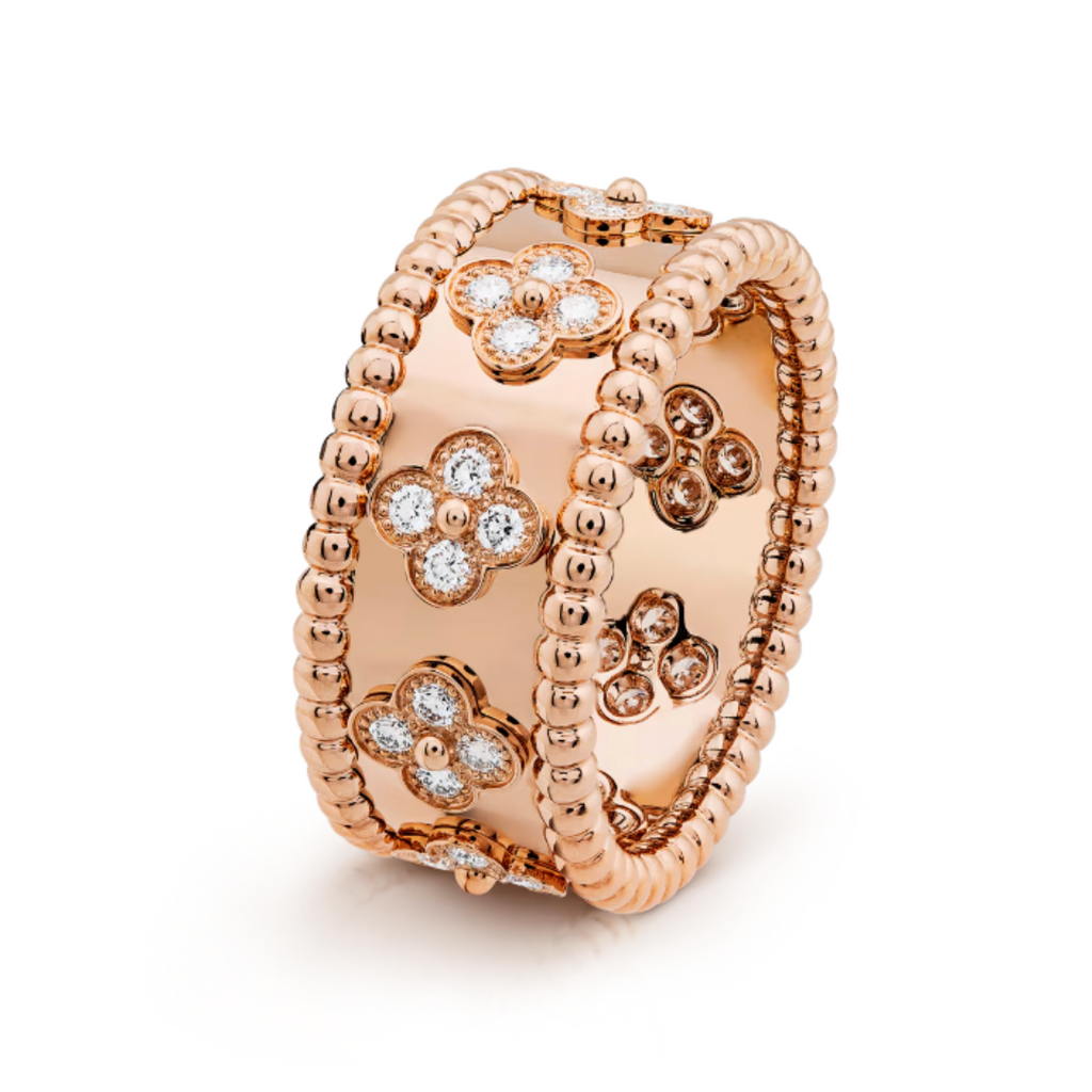 Abby Ring - Elegant 18k Rose Gold with Genuine Diamond Accent-1