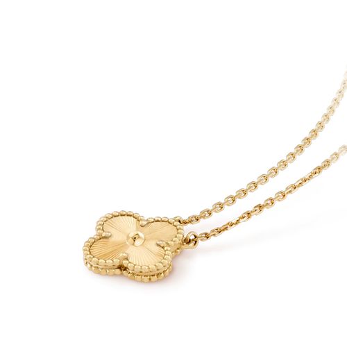 Four-Leaf Clover Necklace - Elegant 18k Gold Plated, Hypoallergenic-3