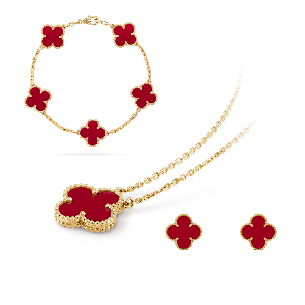 Luxe Radiant Jewelry Set - Handcrafted Necklace and Earring Set-2