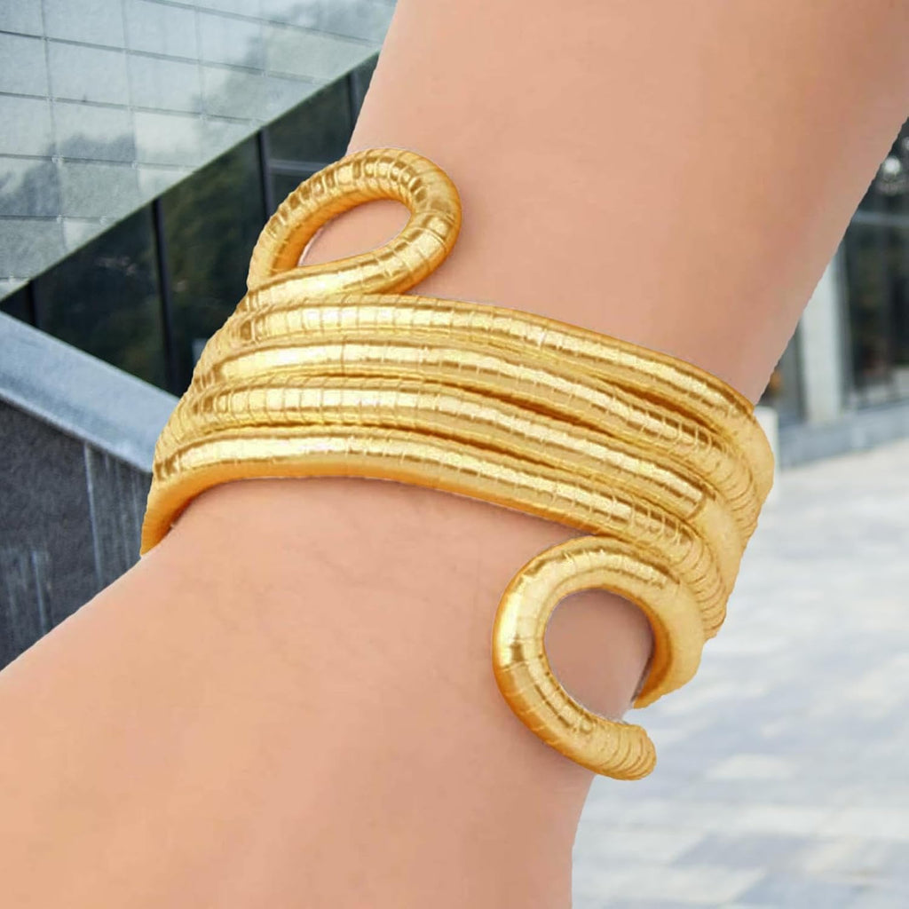 Flexible Golden Snake Chain - Transformable Design for Stylish Women-3