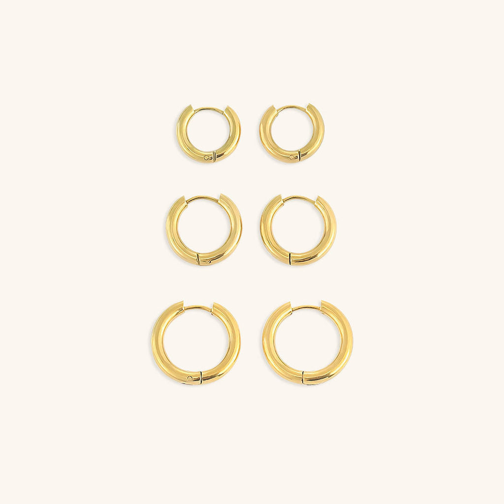 Gold Hoop Earrings - Timeless Elegance for Every Occasion, Small Sizes Available-1